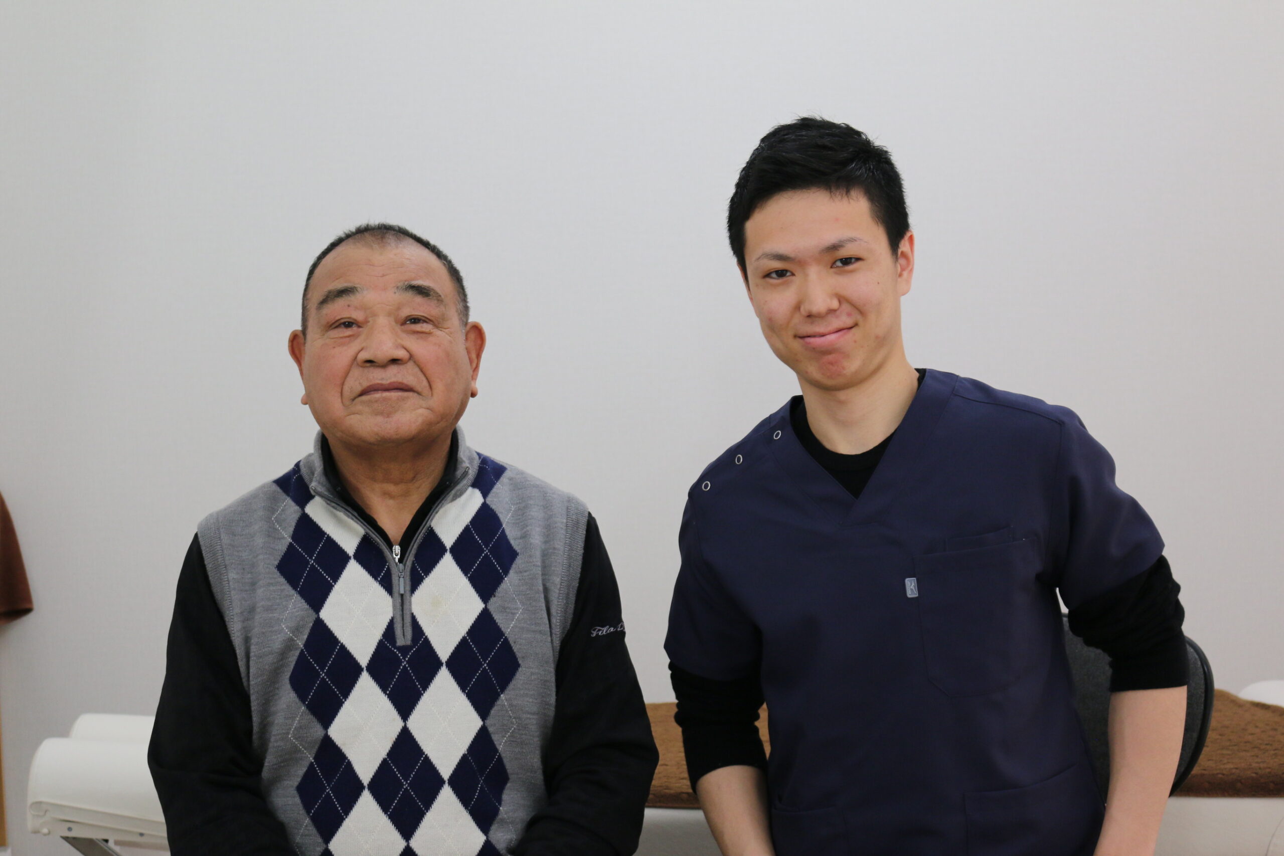 お客様との2ショット（整体信玄）